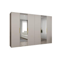 DREHTÜRENSCHRANK 202/300/52 6-türig - Kaschmir/Goldfarben, Holz (300/202/52cm) - MÖBEL KRYSPOL