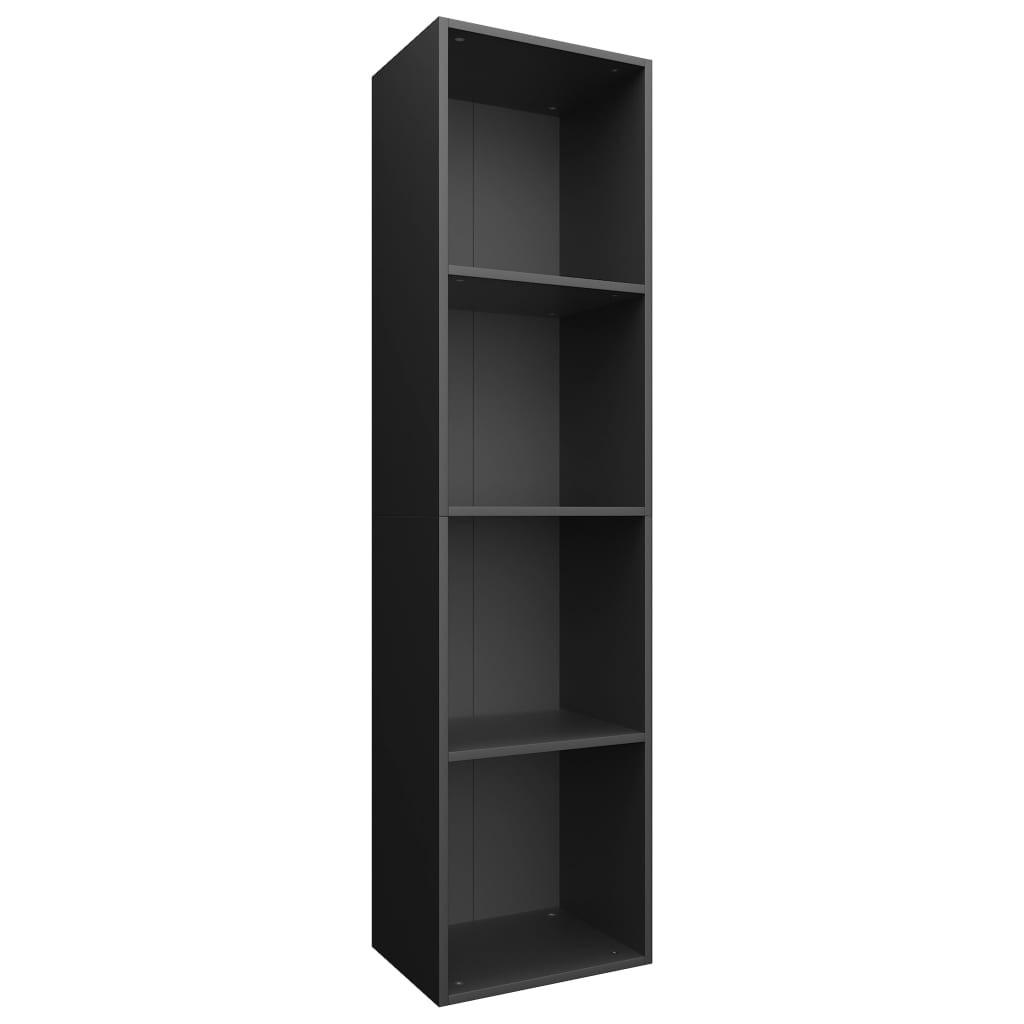 BÜCHERREGAL mit 4 Fächern 36/30/143 cm aus Holzwerkstoff Schwarz - Schwarz, Holz (36/143/30cm) - vidaXL