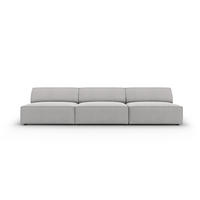 SOFA Jodie aus strukturiertem Stoff hellgrau 3 Sitzplätze - Hellgrau, Textil (102/70/240cm) - Micadoni
