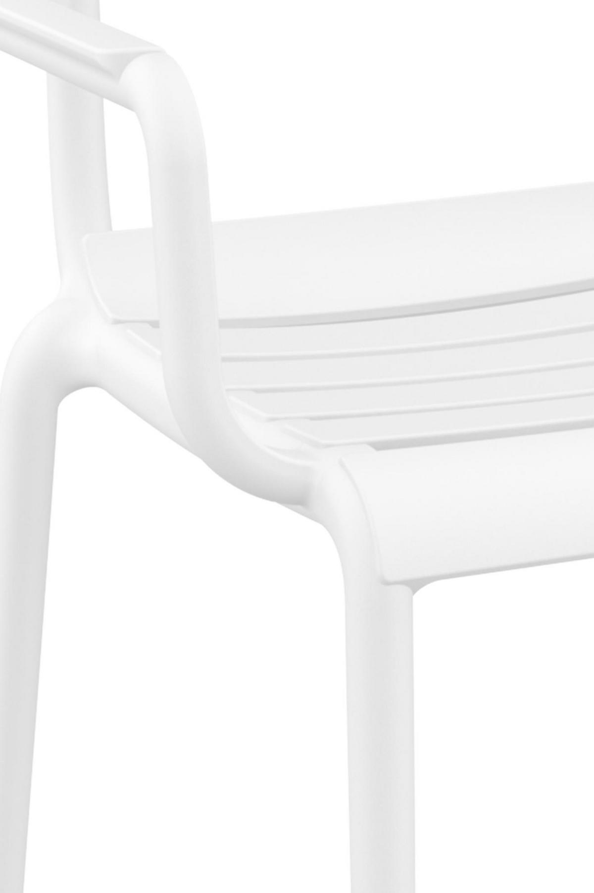 GARTENSTUHL Kunststoff Weiß - Weiß, Kunststoff (58/85/59cm) - CLP