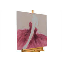 ACRYLBILD HANDGEMALT 80/80 cm - Pink, Holz/Textil (80/80cm) - KUNSTLOFT