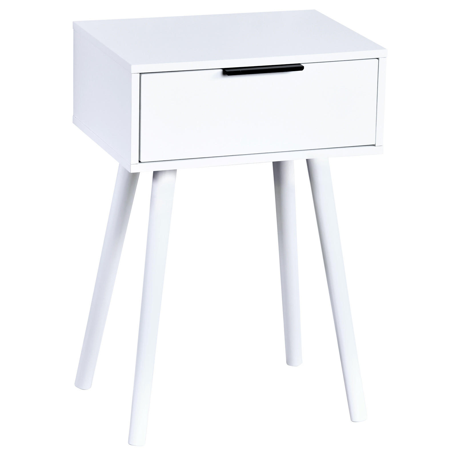 NACHTTISCH mit Schublade 40/30/59 cm - Weiß, Holzwerkstoff (30/59/40cm) - Kesper