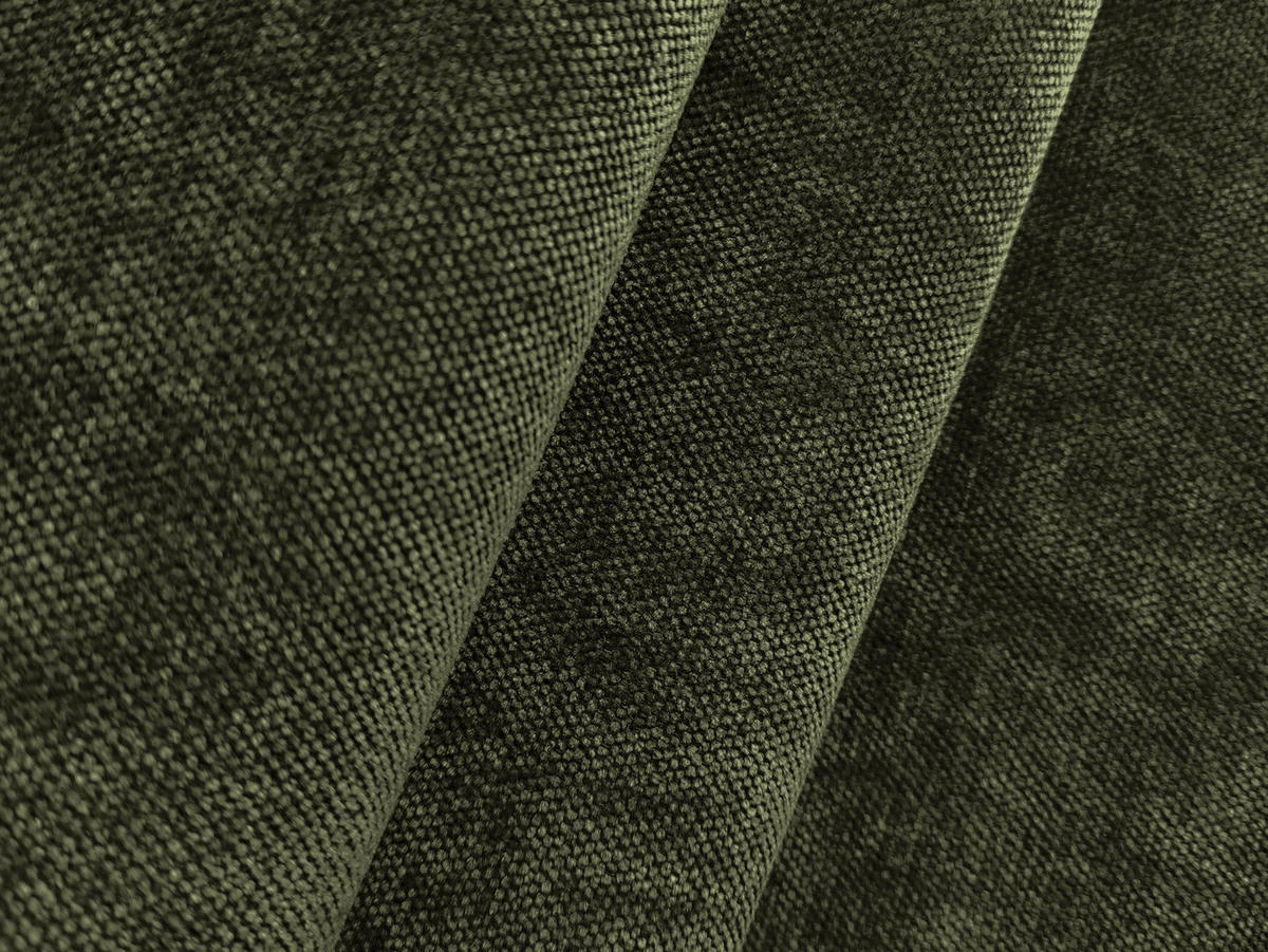 2-SITZER SOFA Chenille Stoff Grün - Schwarz/Olivgrün, Holzwerkstoff/Kunststoff (210/72/115cm) - Makamii