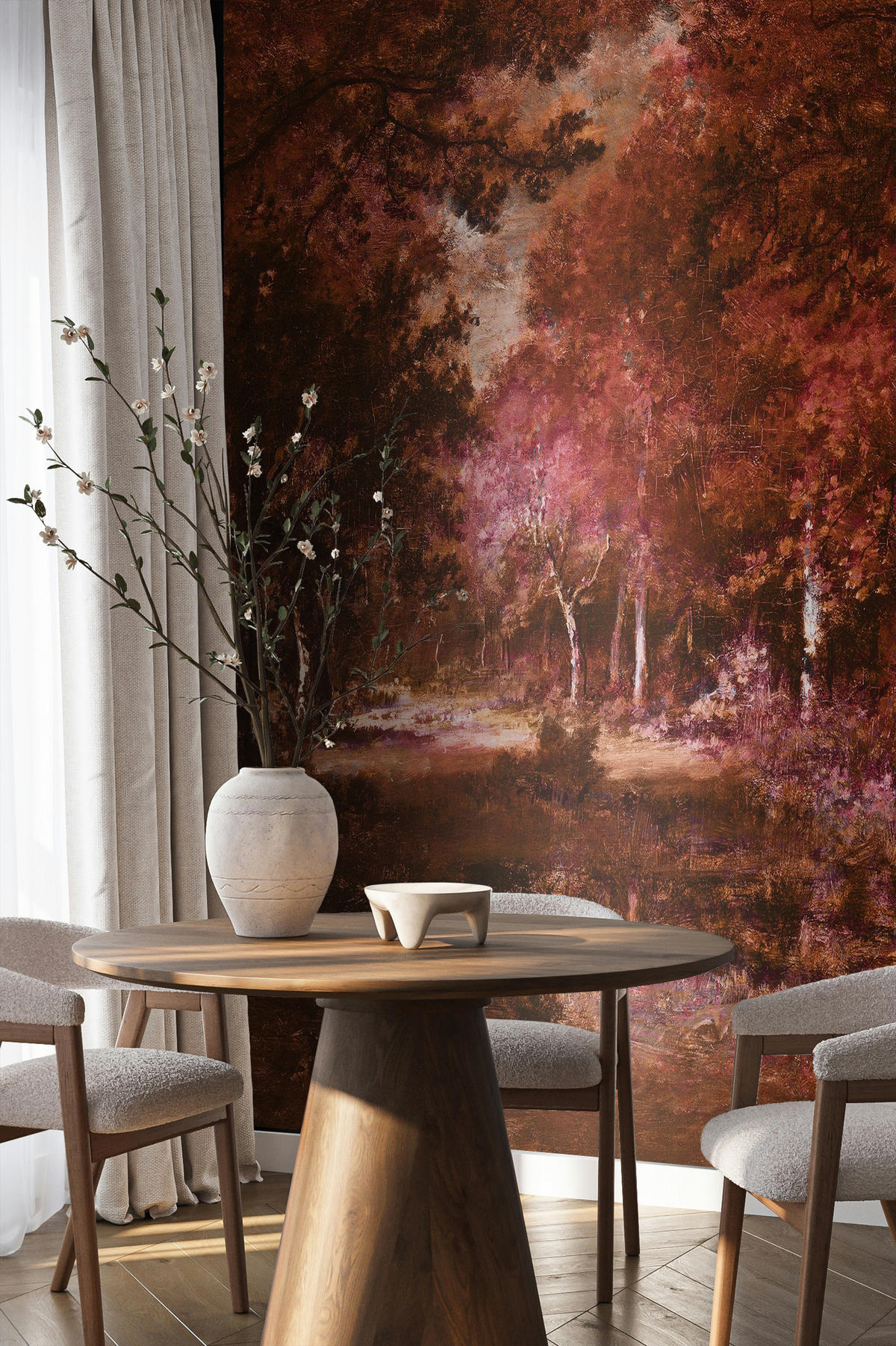 FOTOTAPETE Herbst 200 x 280 cm - Rot, Papier (200/280cm) - Sanders & Sanders