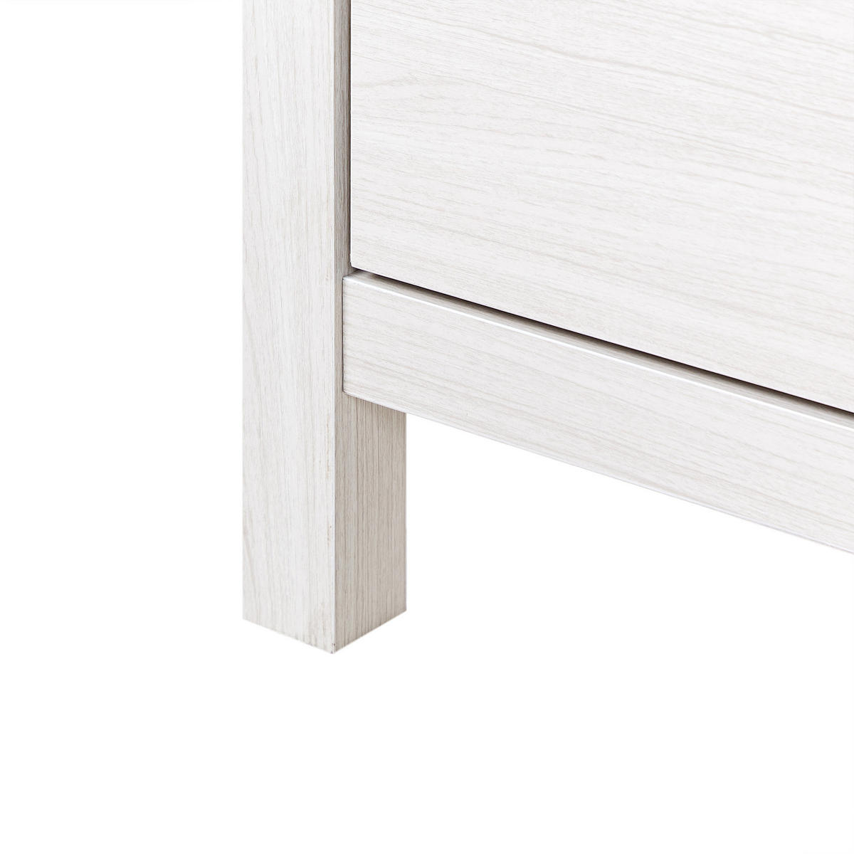 TV-MÖBEL Weiß/Braun Inverell - Weiß/Braun, Holzwerkstoff (180/58/39cm) - Beliani