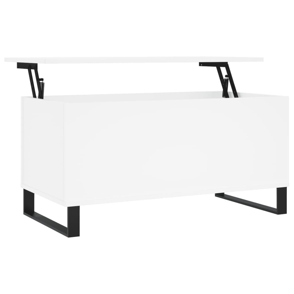 COUCHTISCH Weiß 90x44,5x45 cm Holzwerkstoff - Weiß, Holzwerkstoff (90/90/45cm) - furnicato
