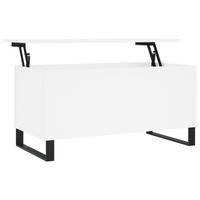 COUCHTISCH Weiß 90x44,5x45 cm Holzwerkstoff - Weiß, Holzwerkstoff (90/90/45cm) - furnicato