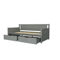 POLSTERBETT 90x200 cm Holz grau - Grau, Holz (90/200cm) - LEBENLANG