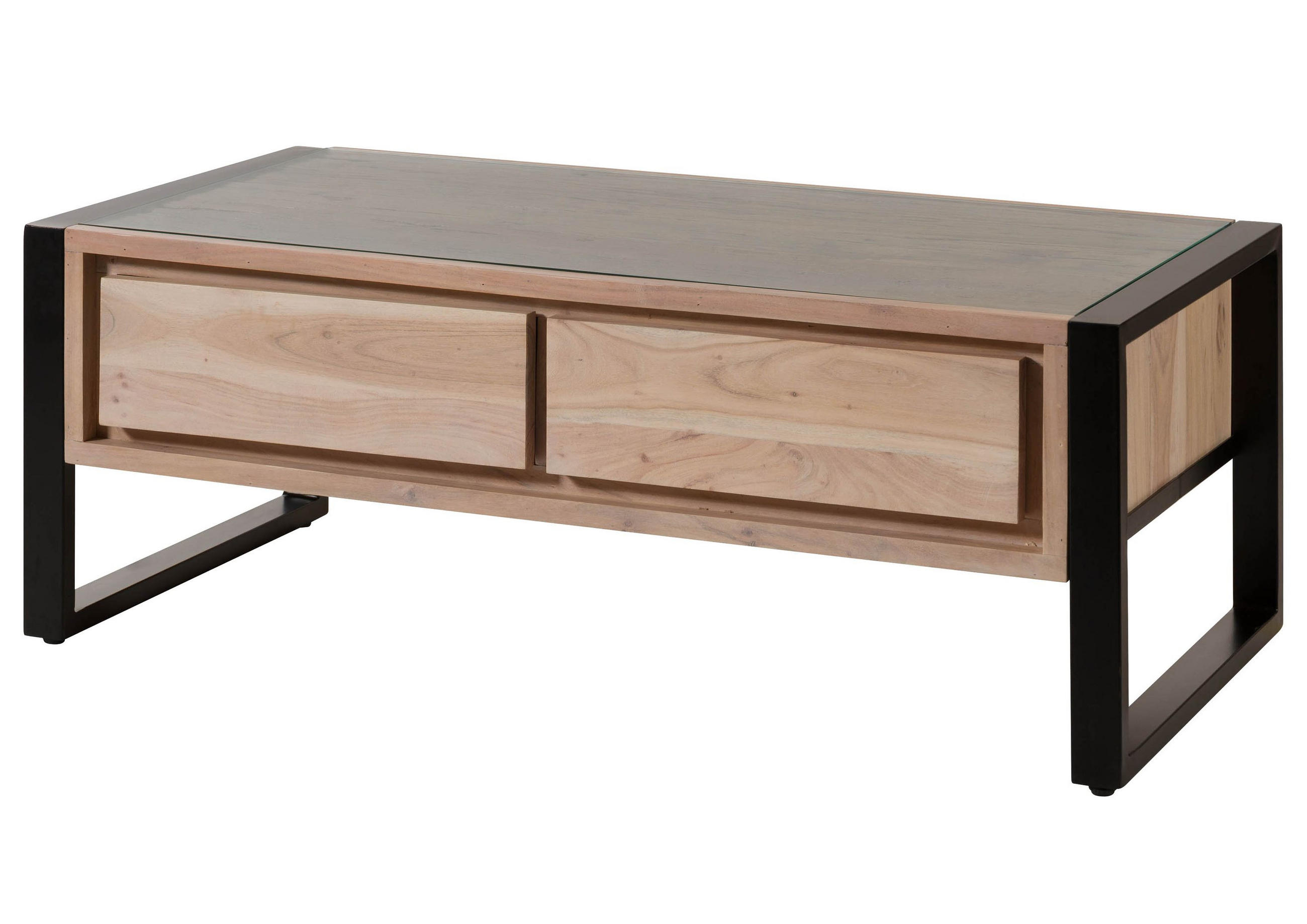 COUCHTISCH Akazie / Altholz 120x60x45 natur lackiert DENVER #120 - Naturfarben, Holz (120/60/45cm) - Massivmoebel24