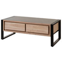 COUCHTISCH Akazie / Altholz 120x60x45 natur lackiert DENVER #120 - Naturfarben, Holz (120/60/45cm) - Massivmoebel24