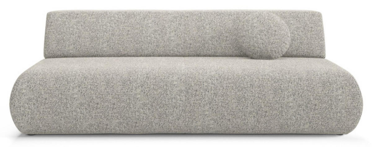 SOFA Szarobeige PENTI Mit Schlaffunktion Bezogene PUENTE - Grau, Textil (214/74/100cm) - Sepro Meble