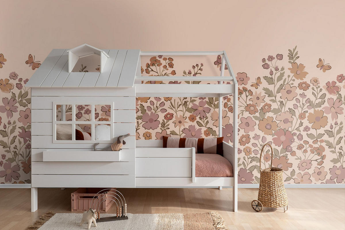 FOTOTAPETE Blumen 2.5 x 2.79 m - Terracotta, Papier (250/279cm) - ESTAhome