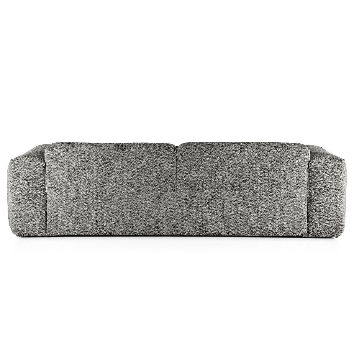 3-SITZER SOFA - Schwarz/Grau, Kunststoff/Textil (251/71/102cm) - home24