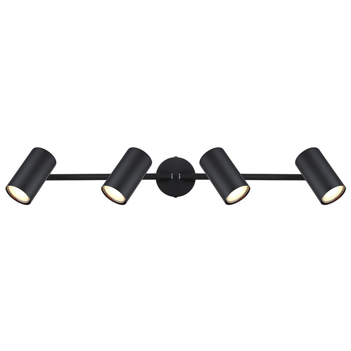 DECKENLEUCHTE Metall Schwarz Matt - Schwarz, Metall (60/8/14.5cm) - Globo Lighting