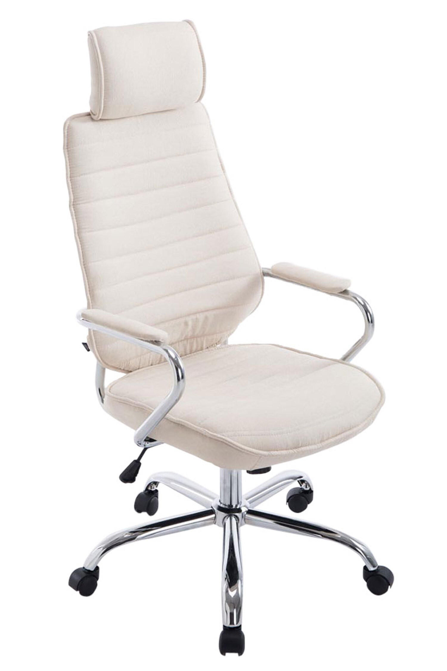 BÜROSTUHL Rocket Stoff Creme - Creme, Textil/Metall (60/128/67cm) - TPFLiving