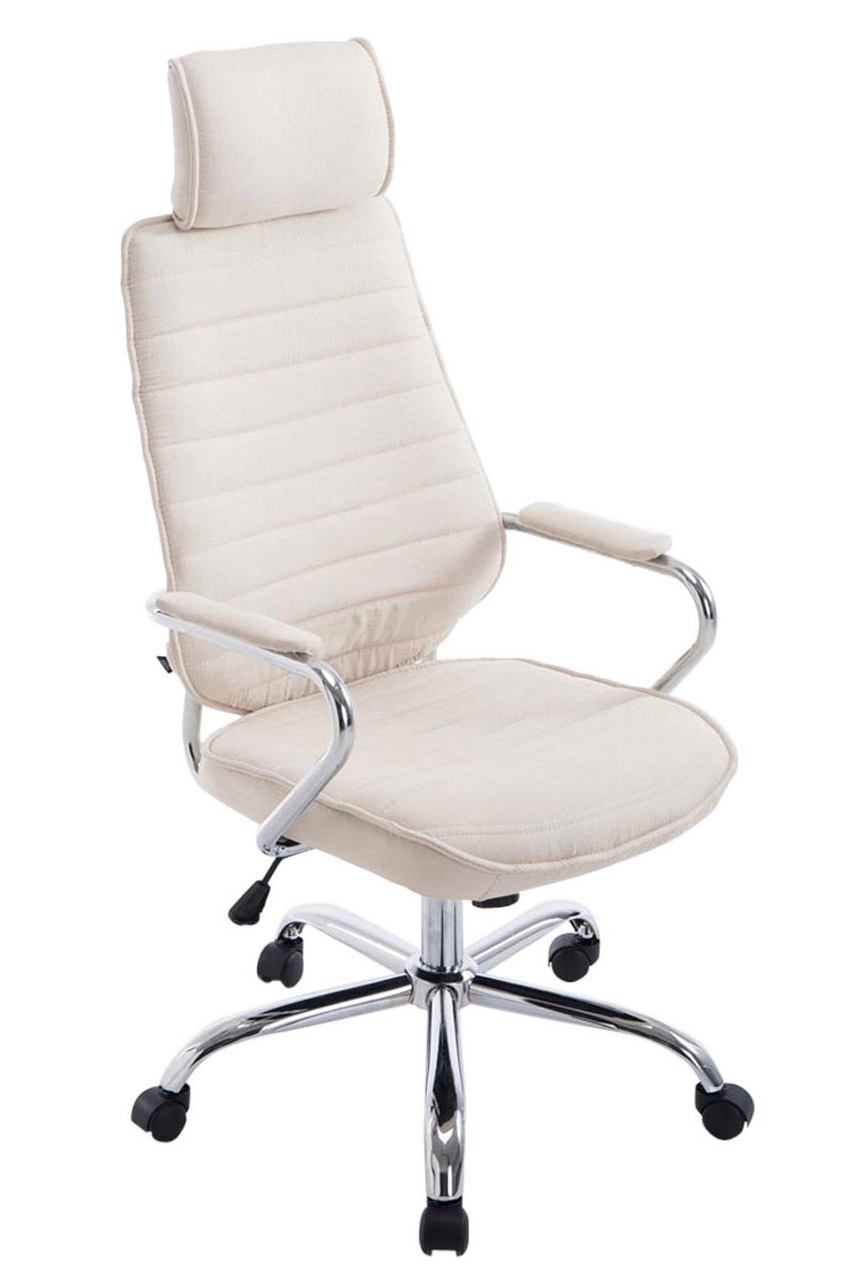 BÜROSTUHL Rocket Stoff Creme - Creme, Textil/Metall (60/128/67cm) - TPFLiving