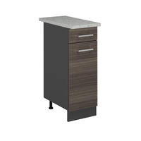 KÜCHENUNTERSCHRANK R-Line Edelgrau 30 cm AP Marmor - Anthrazit/Grau, Holzwerkstoff (30/81.6/60cm) - Vicco