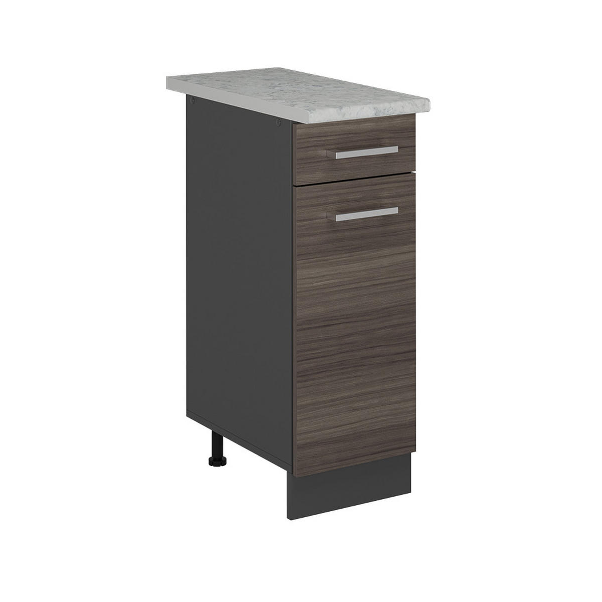 KÜCHENUNTERSCHRANK R-Line Edelgrau 30 cm AP Marmor - Anthrazit/Grau, Holzwerkstoff (30/81.6/60cm) - Vicco
