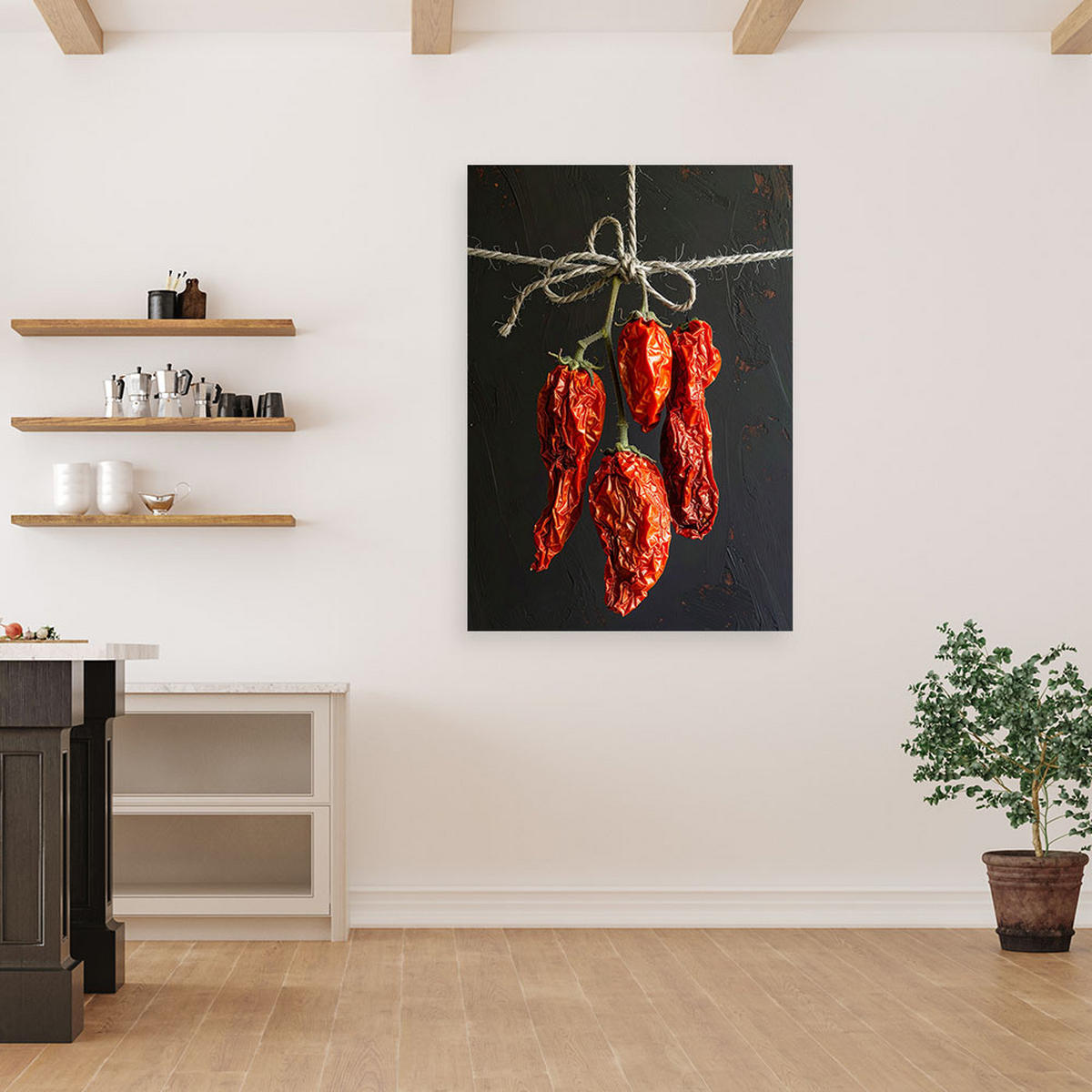 LEINWANDBILD Essen & Trinken 40x60cm - Rot, Textil (40/60cm) - Feeby