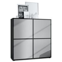 HIGHBOARD Cuba Türen in Hellgrau seidenmatt - Greige, Holzwerkstoff (104/105.5/35.5cm) - Vladon