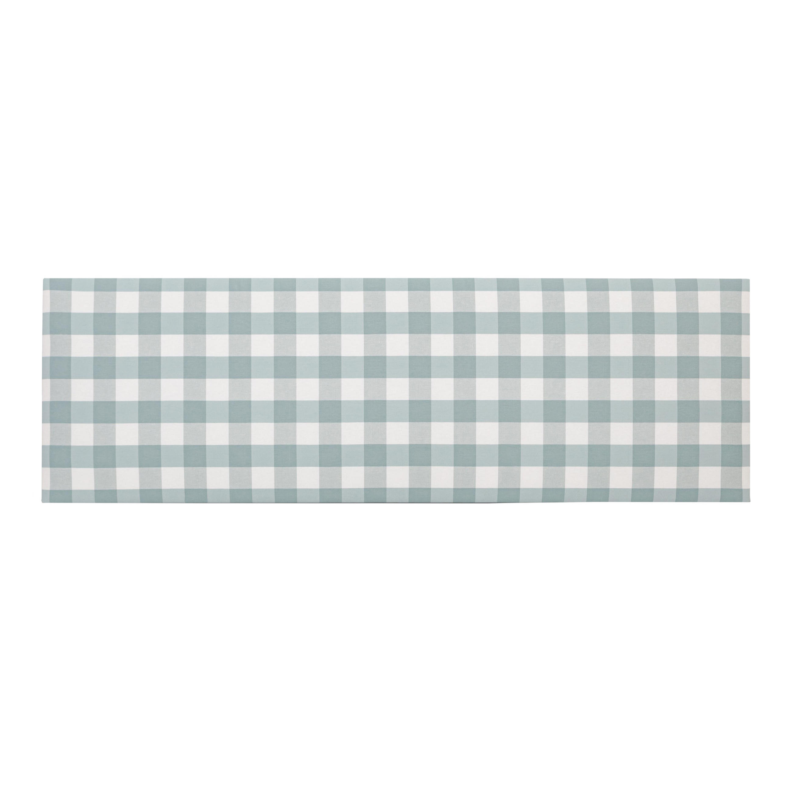 KOPFTEIL Gepolstertes Vichy-Stoff Turkis 165/52/3 cm LAREDO - Türkis, Textil (165/52/3cm) - RNT By Really Nice Things