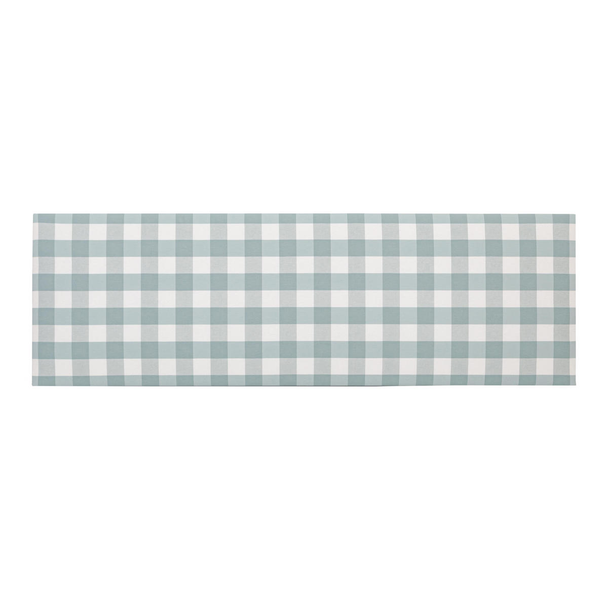 KOPFTEIL Gepolstertes Vichy-Stoff Turkis 145/52/3 cm LAREDO - Türkis, Textil (145/52/3cm) - RNT By Really Nice Things