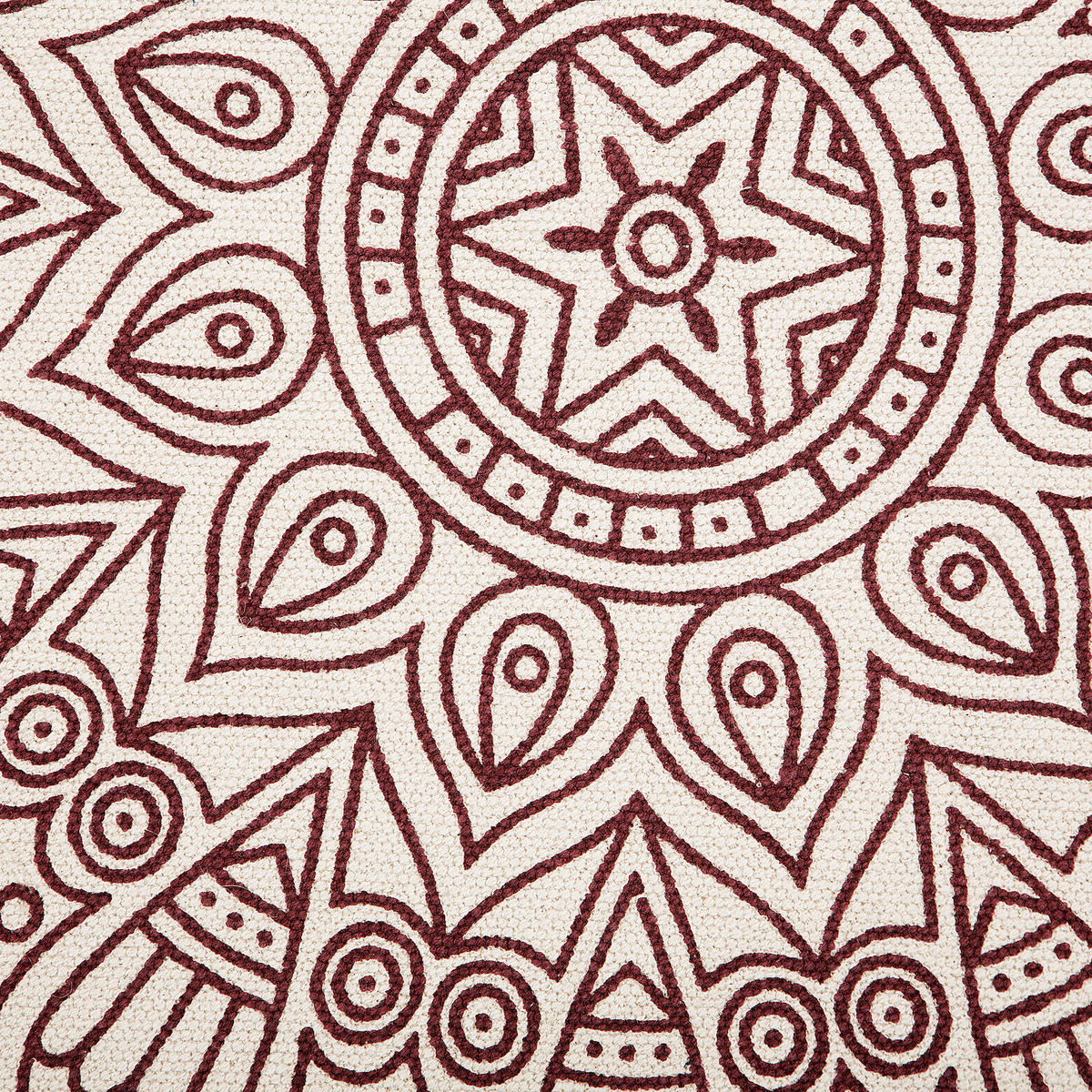 VINTAGE-TEPPICH Ayakli 120/120 cm - Rot, Textil (120/120cm) - Beliani
