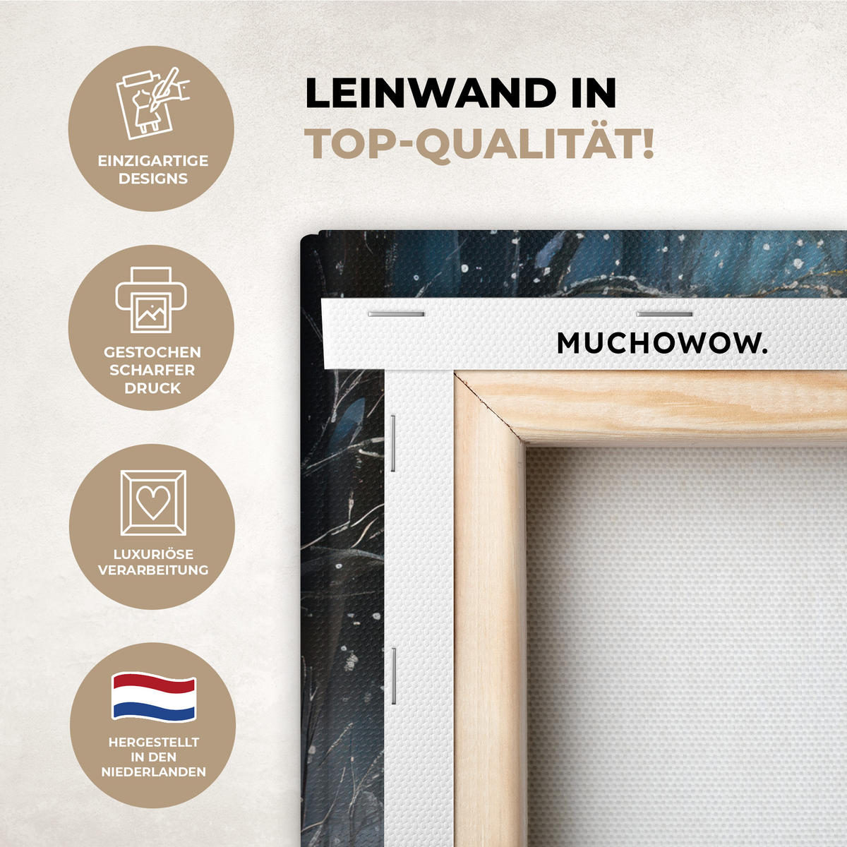 LEINWANDBILD Schneemann - Schnee - Winter - Wald 40x30 cm - Hellblau, Textil (40/30cm) - MuchoWow