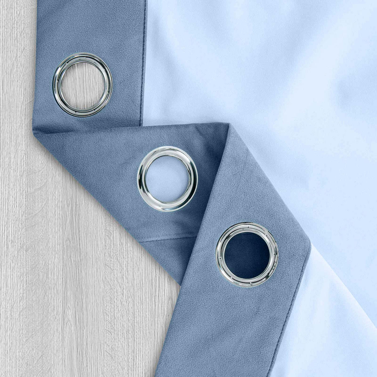 VERDUNKELUNGSVORHÄNGE Samt mit Thermo-Funktion, 117/182 cm - Blau, Textil (117/182cm) - Homescapes