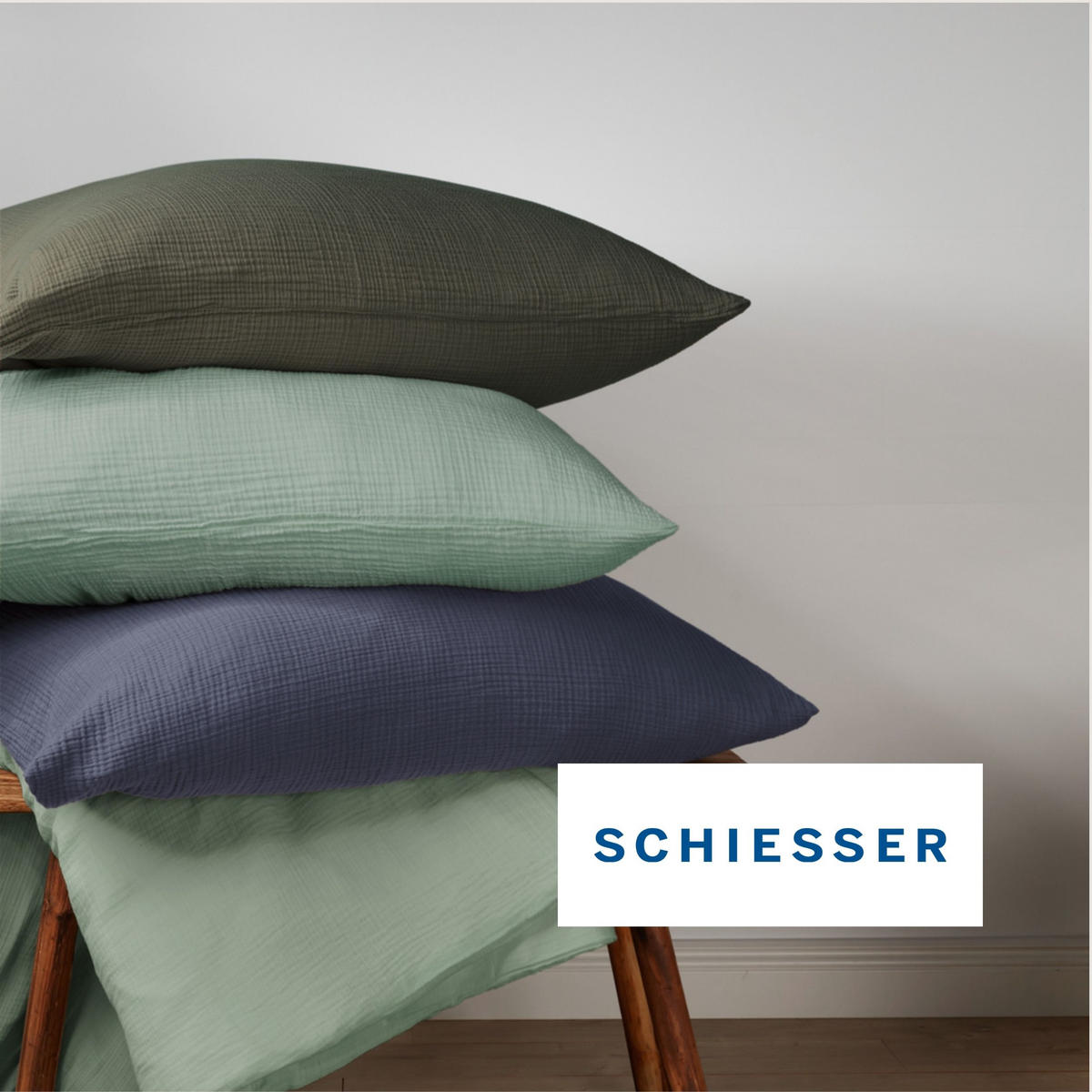 BETTWÄSCHESET Molly - Musselin - 2-teilig - 135x200 cm - Indigo - Dunkelblau, Textil (135/200cm) - SCHIESSER