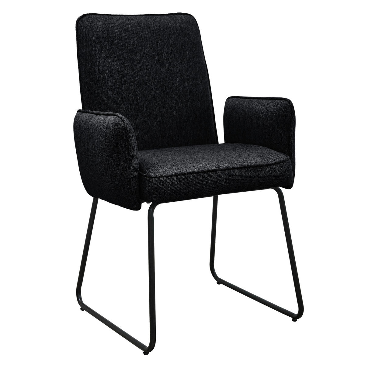 ESSZIMMERSTÜHLE 2ER-SET ALBA - Schwarz, Metall (62/92/52cm) - SVITA