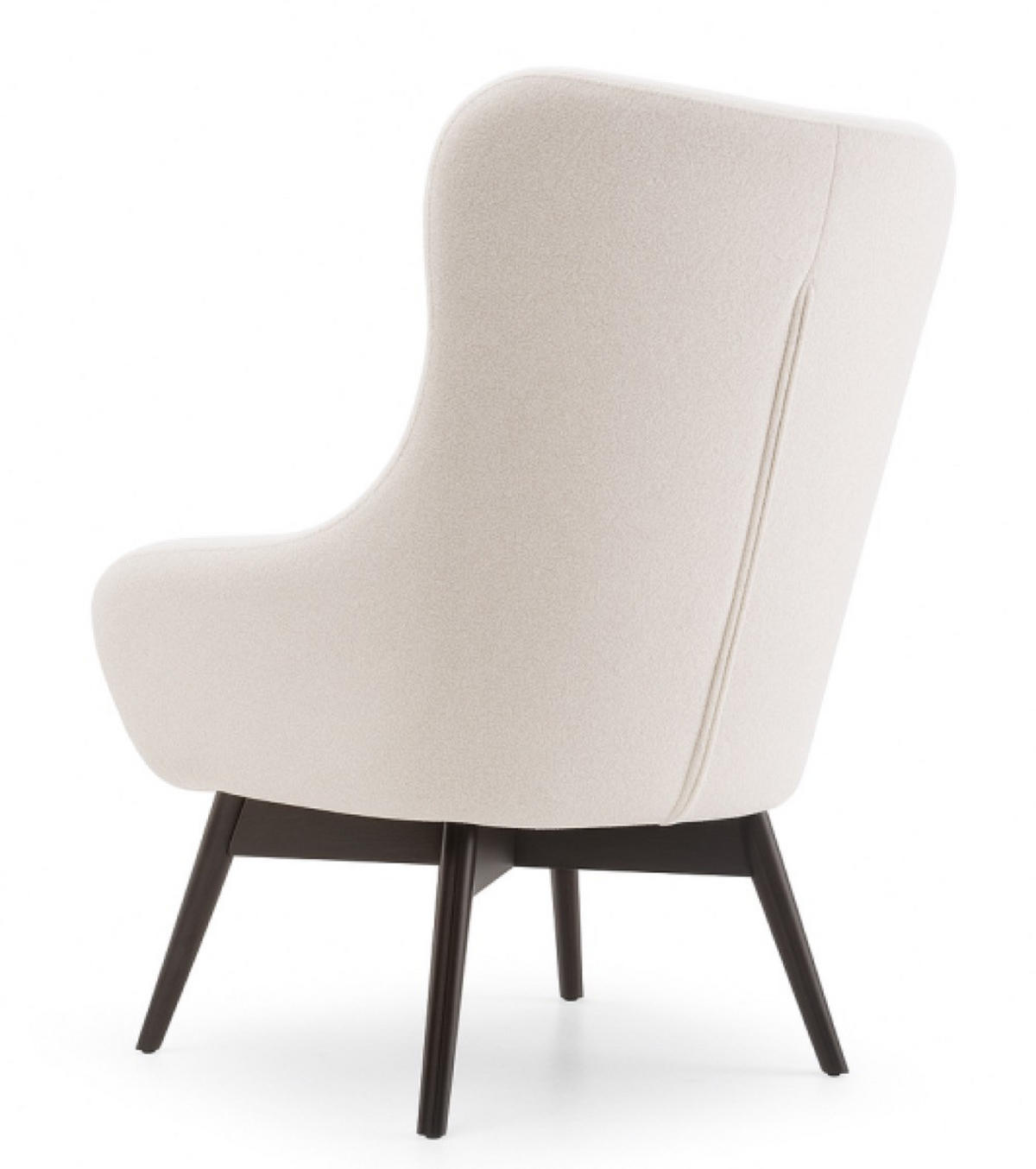 SESSEL Weiß LISA CARO Bequeme Holzbeine - Weiß, Textil (88/108/88cm) - Sepro Meble