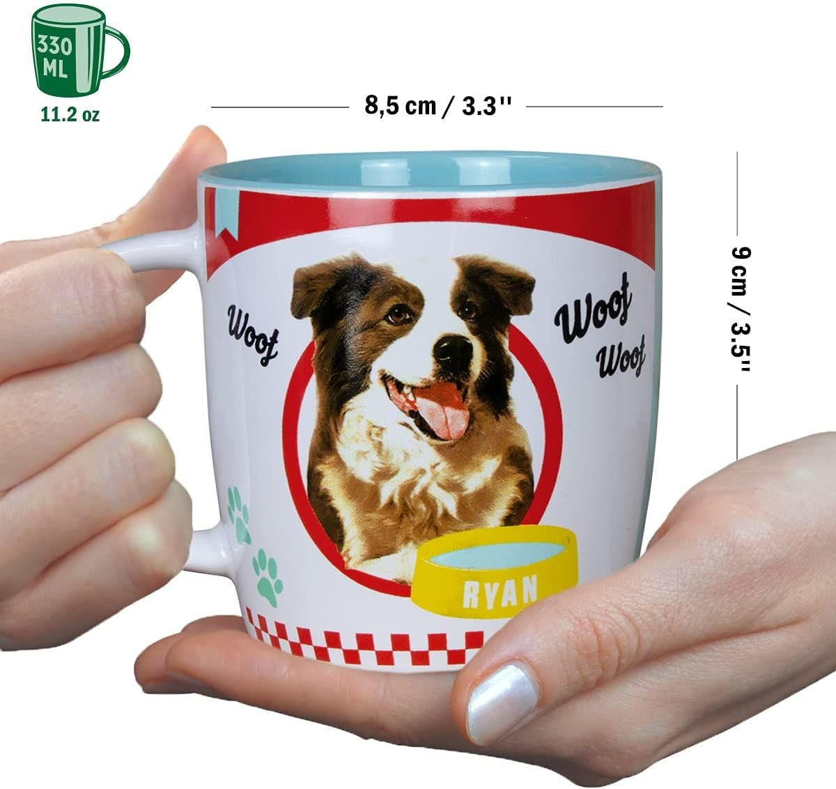 KAFFEETASSE 330 ml Animal Club Better Together Dogs - Multicolor, Keramik (0.33L) - Nostalgic-Art