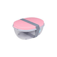 SALATBOX Ellipse nordic pink 1300 ml - Rosa, Kunststoff (17.5/9.5/22.5cm) - Mepal