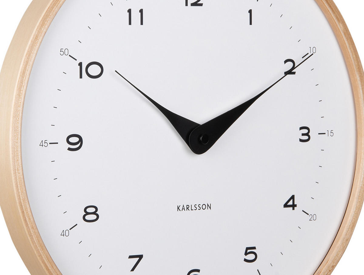 WANDUHR Osado Dome Ø30 cm - Weiß, Holz (30/30/4.3cm) - Karlsson