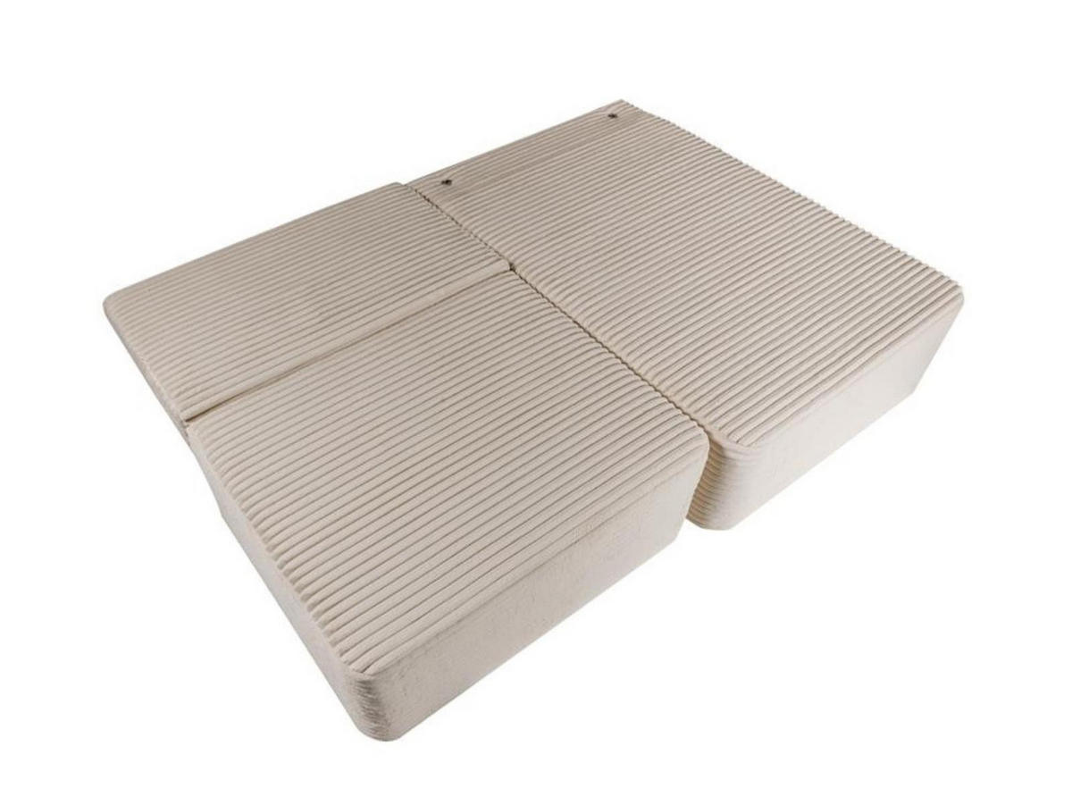 ECKSOFA Amsterix Beige, mit Schlaffunktion - Beige, Textil (213/158cm) - Bettso