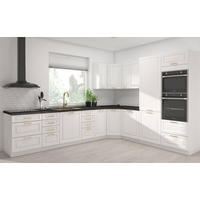 WINKELKÜCHE Elbing weiß matt 350 / 270 / 207cm mit Vollauszug (HETTICH InnoTech Atira) - Weiß, Holzwerkstoff/Metall (350/207/270cm) - Feldmann-Wohnen
