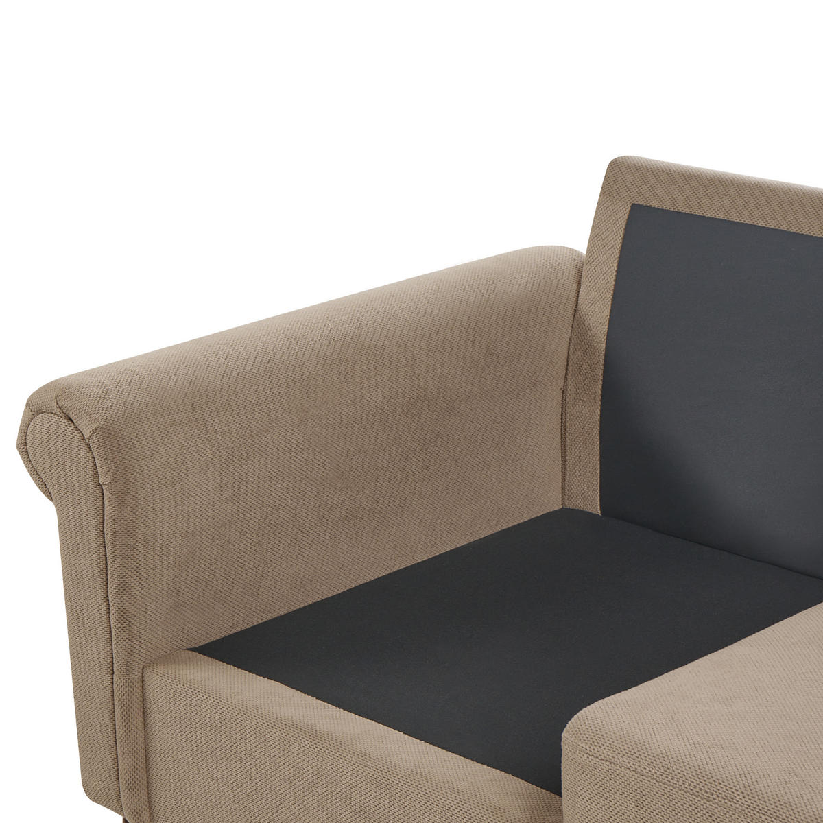 2-SITZER-SOFA Stoff Braun Ginnerup - Braun, Textil (154/84/76cm) - Beliani