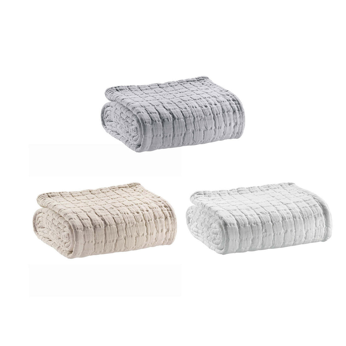 TAGESDECKE Swami mokka 240 x 260 cm - Mokka, Textil (240/260cm) - Vivaraise