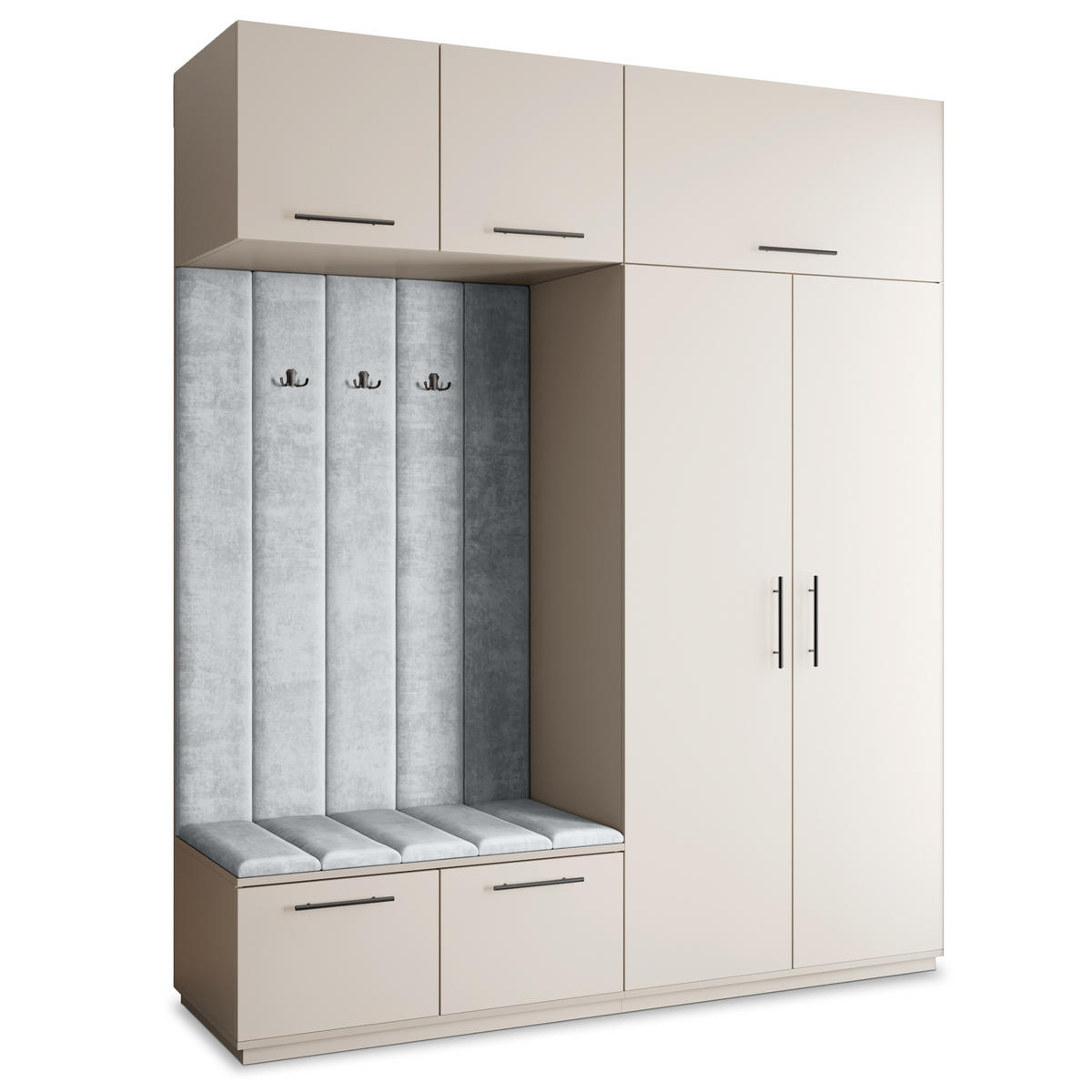 GARDEROBENSCHRANK REMA 200/240/60 cm Modern Kaschmir - Kaschmir, Holzwerkstoff (200/240/60cm) - MASSENO