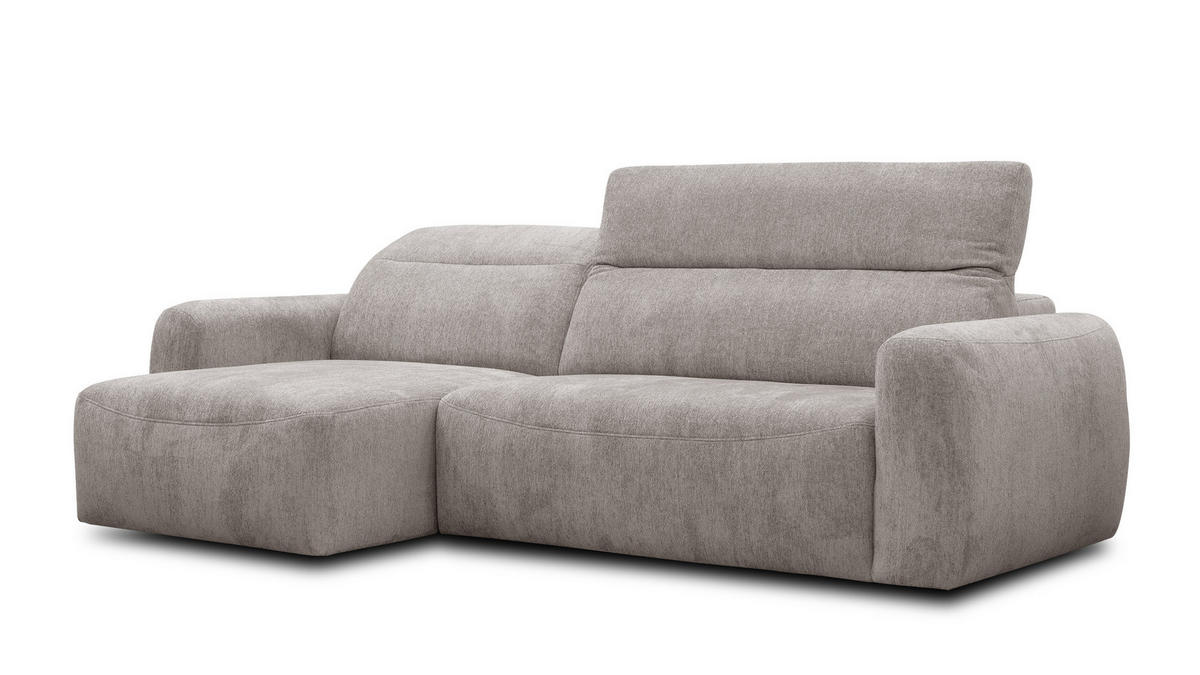 ECKSOFA NERO 4-Sitzer, dunkelbeige - Beige/Schwarz, Holz/Textil (272/81/159cm) - Courtois Laville