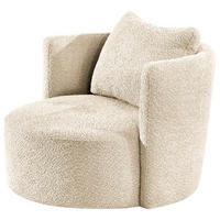 XXL-SESSEL - Beige/Schwarz, Textil (95/77/95cm) - home24