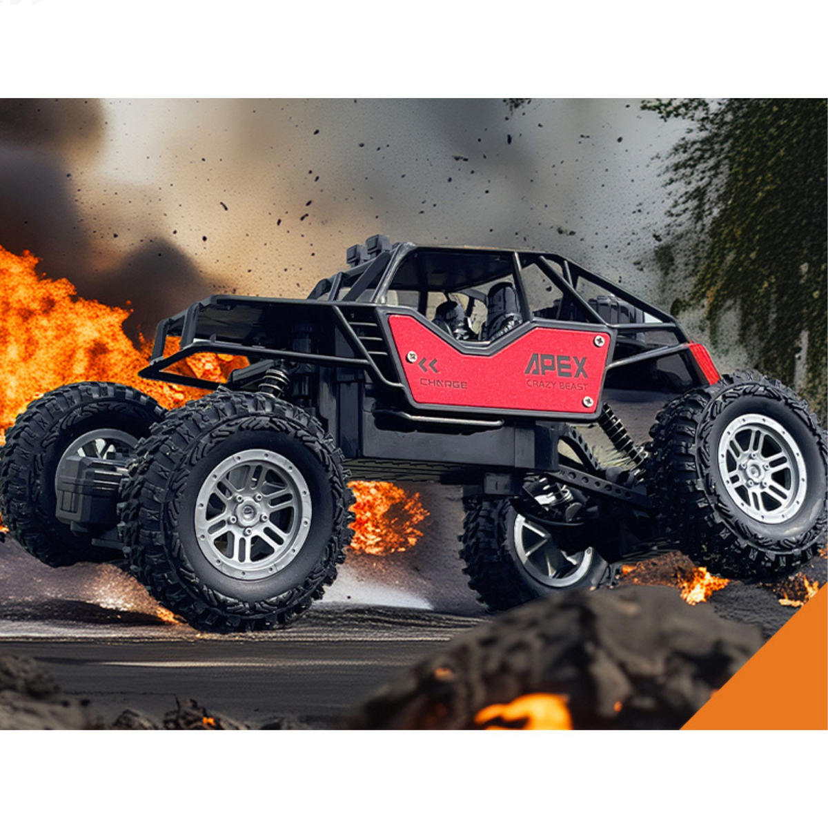 FERNGESTEUERTES AUTO Spielzeug ür Kinder - Rot, Kunststoff (12.5/11/21.5cm) - KRUMAD