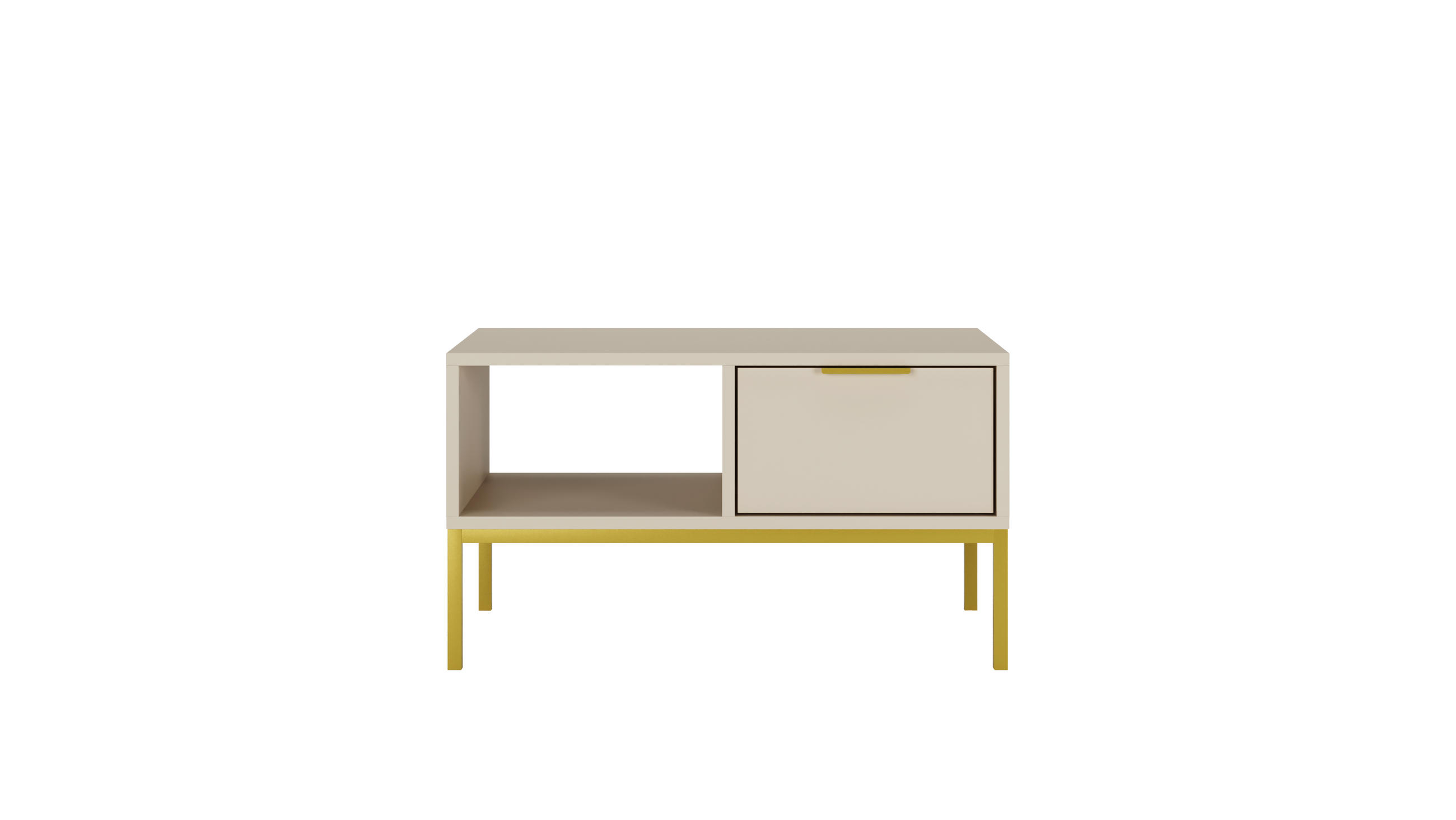 COUCHTISCH Austin 60/45,4/80 cm - Beige/Goldfarben, Holzwerkstoff (80/60/45cm) - Kocot Kids
