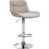 BARHOCKER Stoff taupe - Taupe/Chromfarben, Textil/Metall (49/85/51cm) - CLP