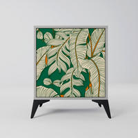 SIDEBOARD VERDANT PLEASURES, Grau, 57,5x42x70,5 cm, Schwarze Metall-Sternfüße - Multicolor/Schwarz, Holzwerkstoff/Metall (57.5/70.5/42cm) - SpaceRebels