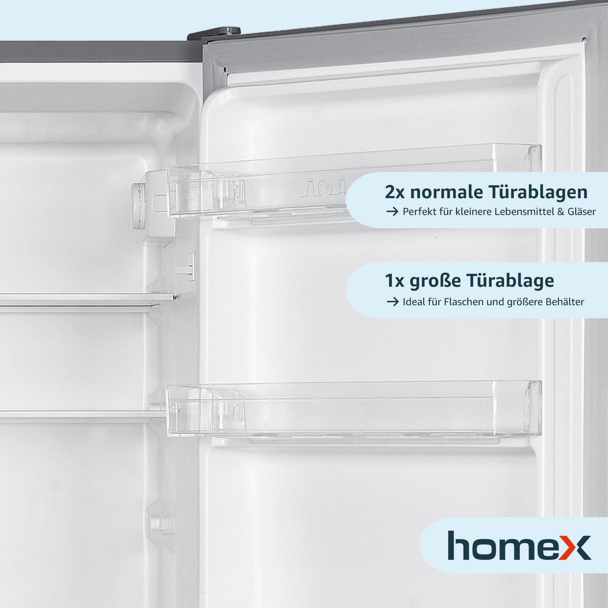 KÜHL-GEFRIER-KOMBINATION, freistehend, 173 Liter Nutzinhalt, 4-Sterne Gefrieren, Höhe 142,5 cm, 40 dB, Kühlschrank mit Gefrierfach groß, CFS1110-S - Silberfarben, Glas/Kunststoff (49.5/142.5/56cm) - homeX