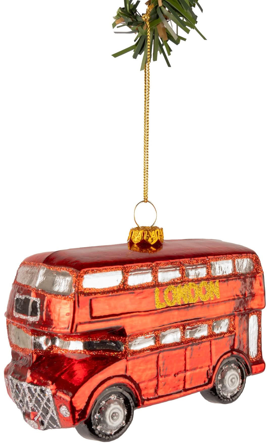 WEIHNACHTSKUGEL London Bus 11 cm - Rot, Glas (5/10/1cm)