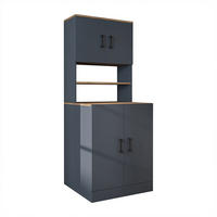 WASCHMASCHINENSCHRANK Atlantic I 70cm Breit, 180cm Hoch - Anthrazit, Holzwerkstoff (70/180/69cm)