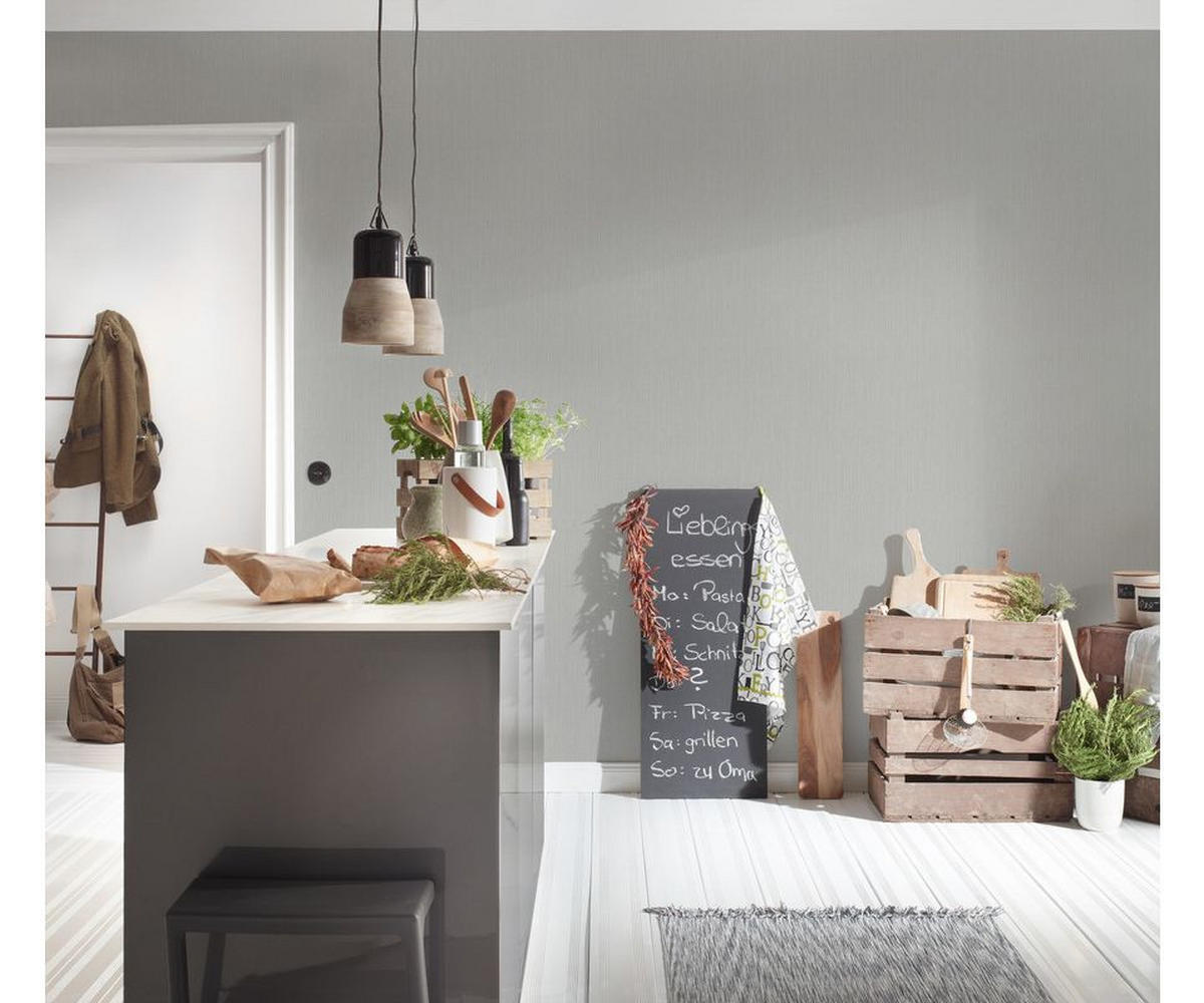 VLIESTAPETE Grau 53/1005 cm - Grau, Textil (53/1cm) - KUNSTLOFT